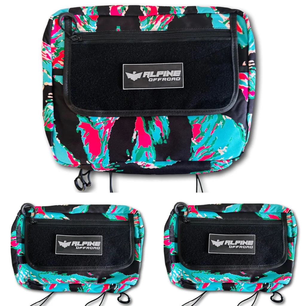 MIAMI TIGER CAMO MOLLE POUCH SET- (1 LARGE, 2 MEDIUM)